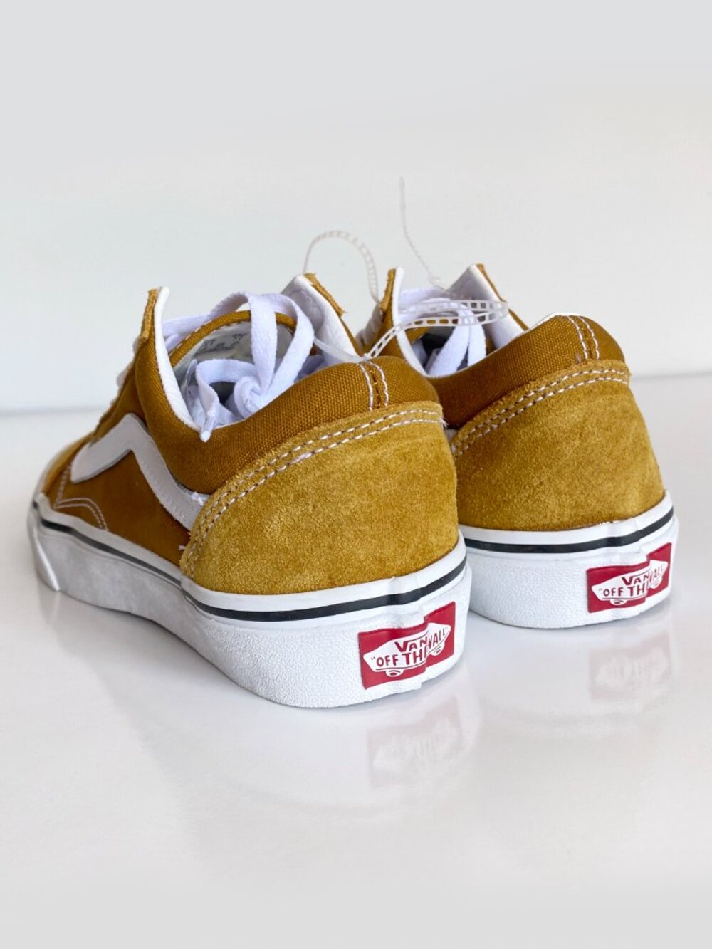 VANS Old Skool Eco Yellow / Gold Suede Skate Sneakers Shoes Women’s 7 Men’s 5.5 - Picture 11 of 11